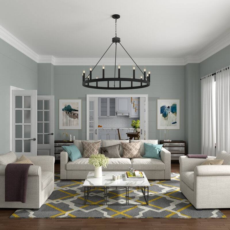 Acroma 15-light Modern Farmhouse Round Wagon Wheel Chandelier