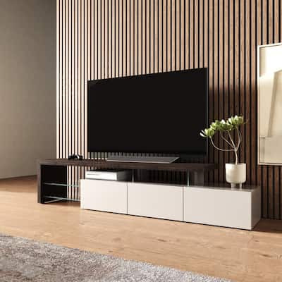 Modrest Loreta Modern Smoked Oak TV Stand