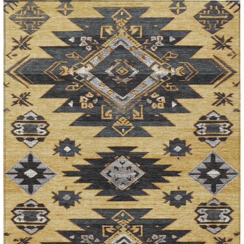 HomeRoots Tribal Transitional Rectangle Outdoor Rug