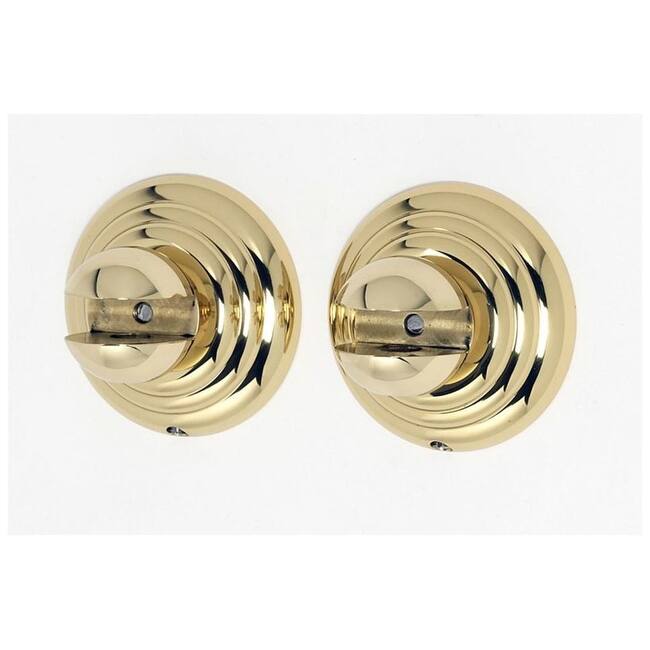 Alno Embassy Series 2-5/8 Inch Wide Glass Shelf Mounting Brackets - Polished Brass