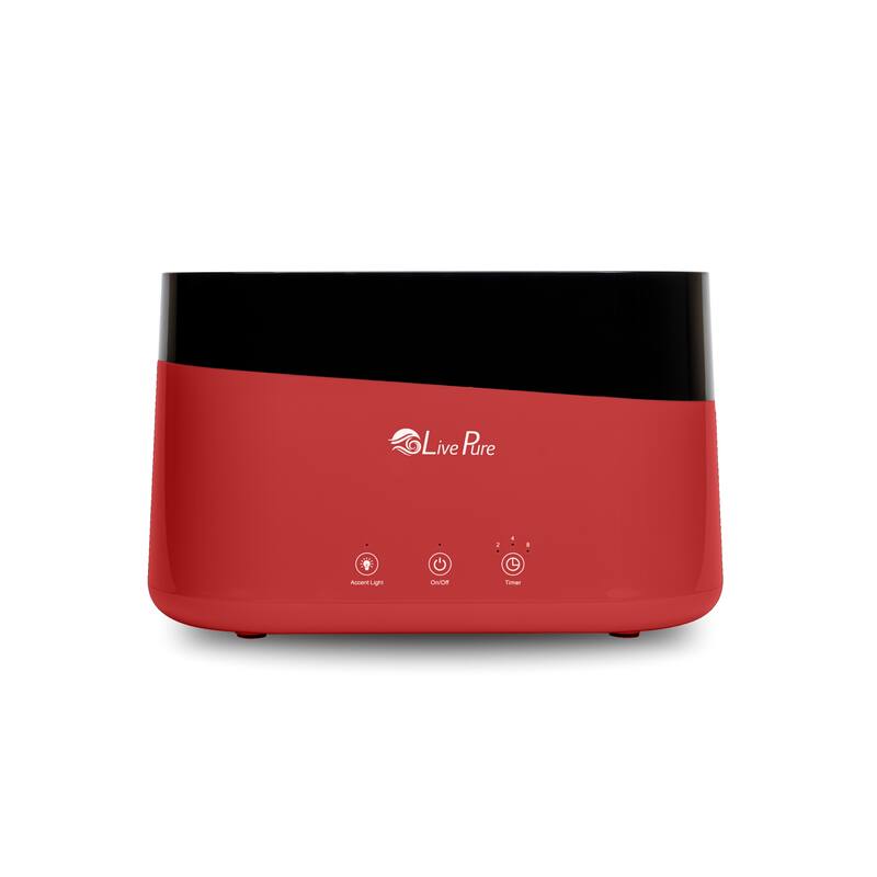 LivePure LP300HUM Aquaflame Ultrasonic Humidifier - Red