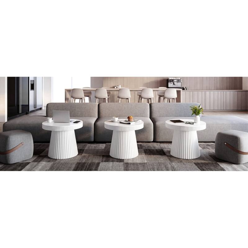 Round Conference Table, Modern Small Meeting Table, Discussion Office Table for Home Office, Breakroom, Negotiation