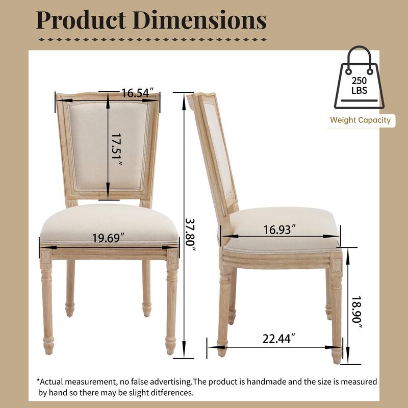 Set of 2 French Country Dining Chairs
