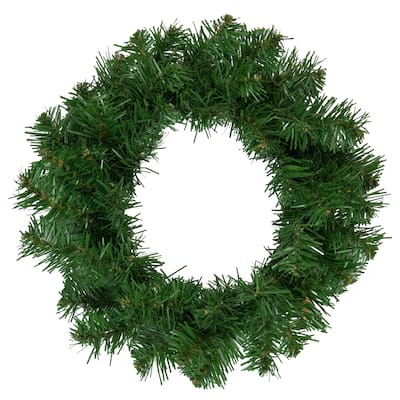 Deluxe Dorchester Full Pine Artificial Christmas Wreath 24-Inch Unlit - 24"