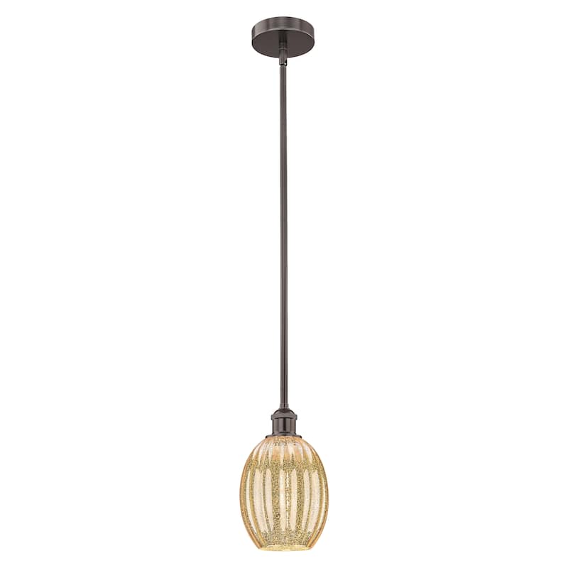 Innovations Lighting Endless Possibilities Edison - Preston - 1 Light 6" Bulb Shade Stem Hung Mini Pendant - Mercury/Oil Rubbed Bronze