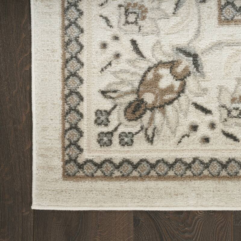 Bazo Distressed Floral Area Rug By HomeRoots - 144