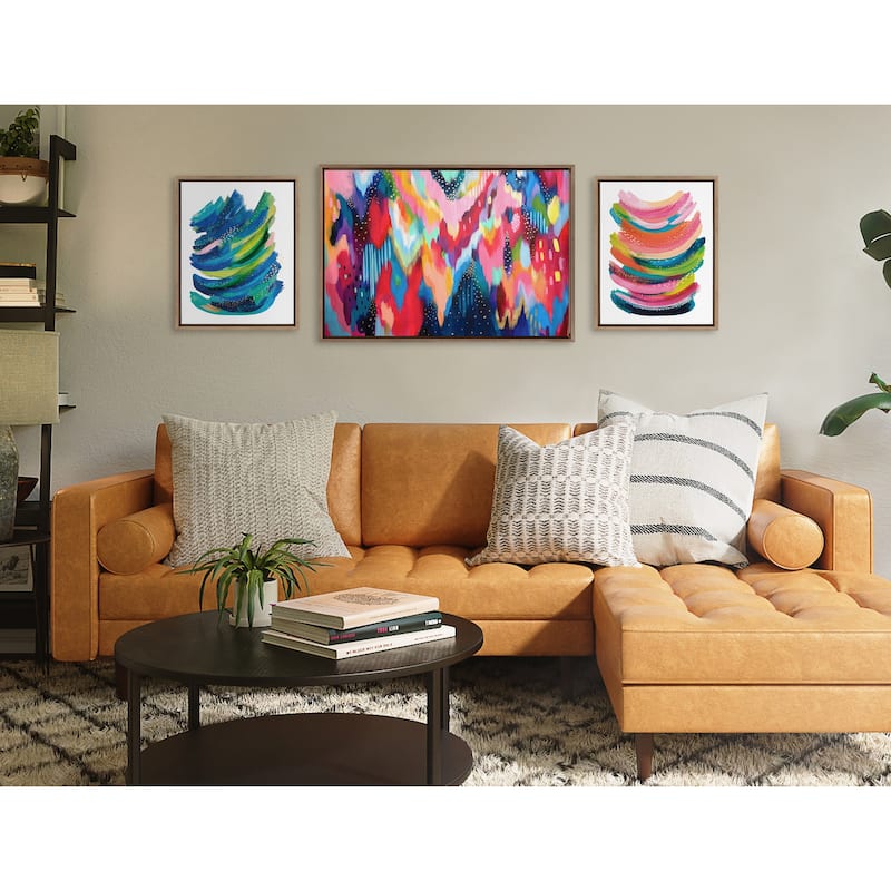 Kate and Laurel Sylvie Brushstroke and Bright Canvas by Jessi Raulet