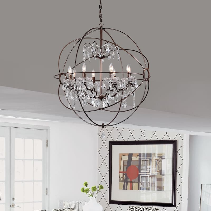 Edwards Antique Bronze 32-inch Orb Chandelier