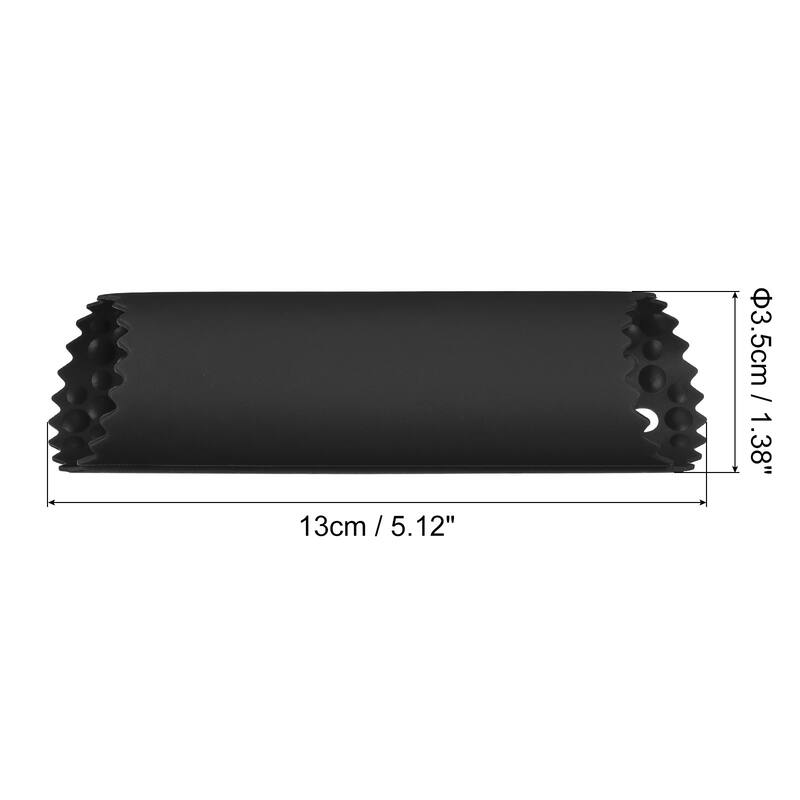 3Pcs Silicone Garlic Peeler Tube Non Slip for Useful Kitchen Tool - Black