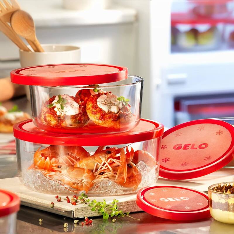 Bormioli Rocco Gelo 4pc Storage Container Set - 8.25 oz., 20.25 oz., 37.25 oz. & 81 oz.