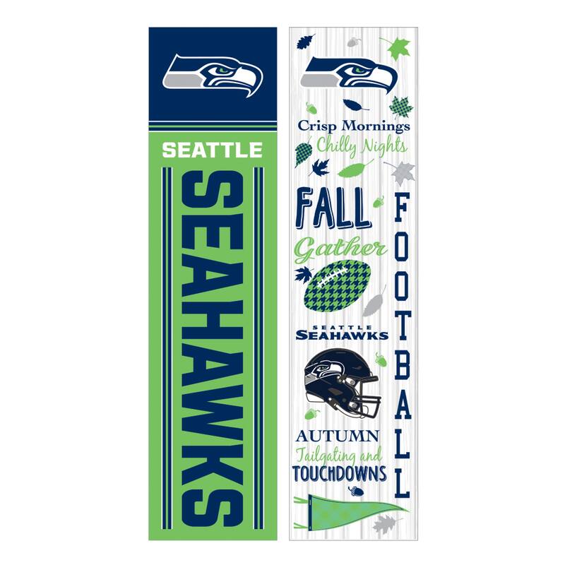47" Double Sided Seasonal Porch Leaner, Seattle Seahawks - 47" x 11.25"