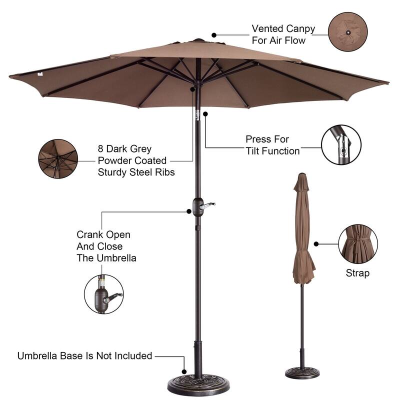 North Bend 9-foot Patio Umbrella by Havenside Home