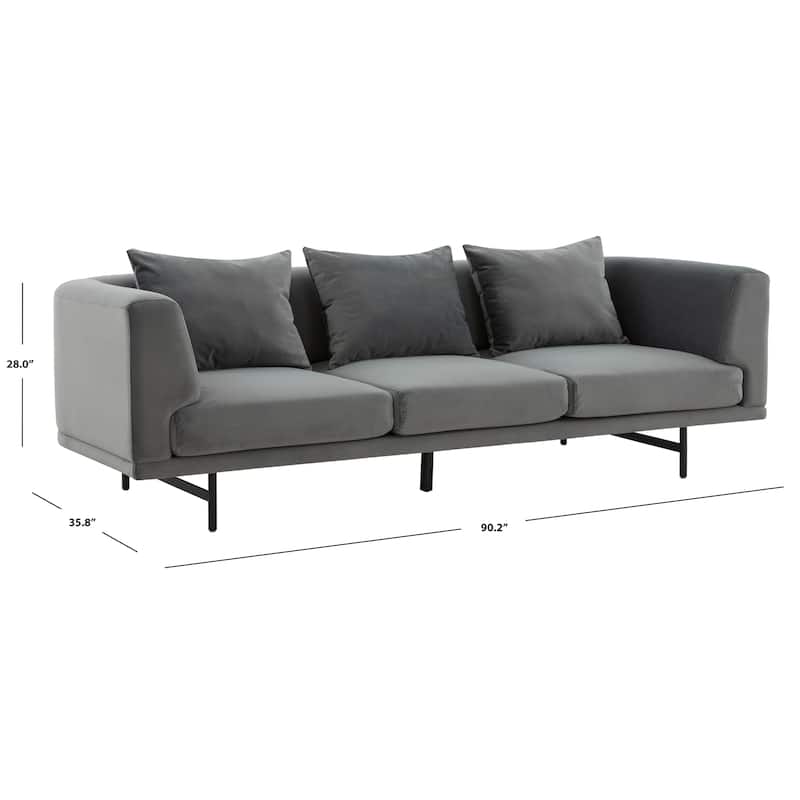 SAFAVIEH Home Marcy Velvet Sofa - 90"W x 36"D x 28"H