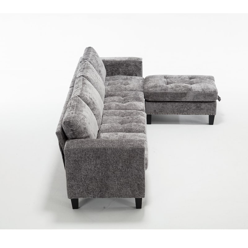 5-Seater Modular Sofa - Includes Storage Ottoman and Reversible Chaise
