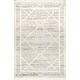 preview thumbnail 2 of 7, Nuloom Dazi Moroccan Diamond High/Low Tasseled Area Rug