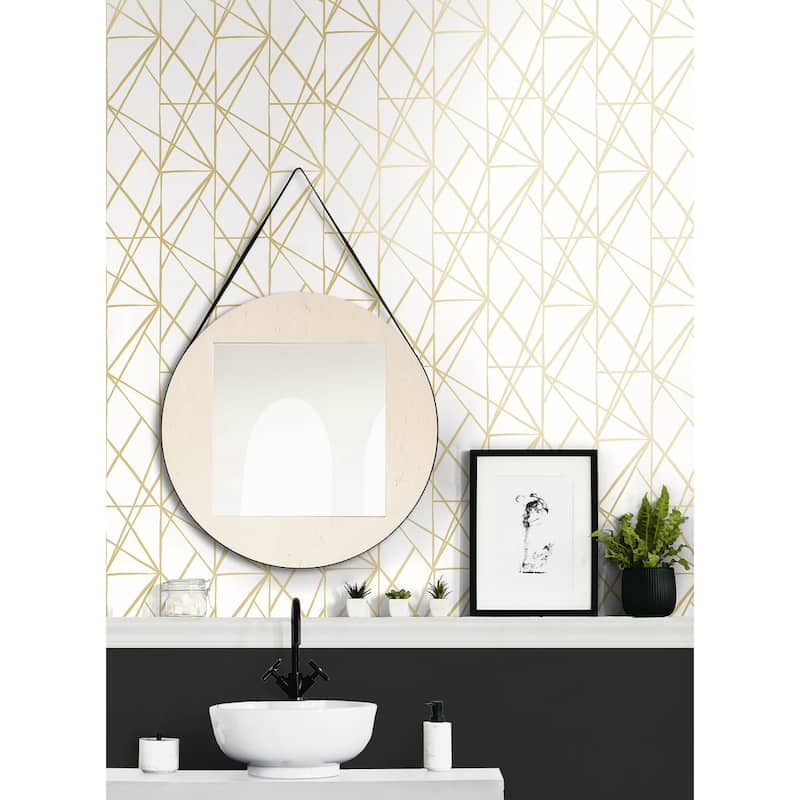 NextWall Quartz Geo Peel and Stick Wallpaper