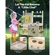 preview thumbnail 18 of 26, UIMOSO Mud Kitchen for Kids, Wooden Toy Play Kitchen Set, Outdoor Toddler Grocery Store Playset, Pretend Play Kitchen