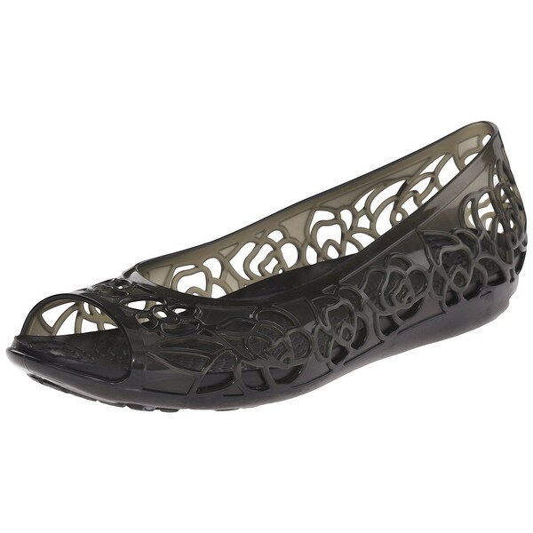 crocs isabella jelly flat bronze
