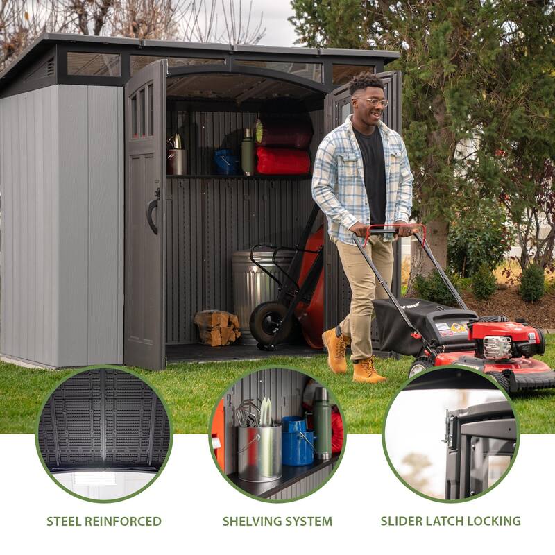 Lifetime 8 Ft. x 5 Ft. Compact Modern Shed (60461)