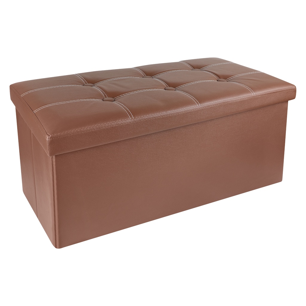 Folding Storage Ottoman Bench Storage Chest Foot Rest Stool 30" L