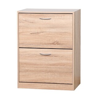 Wooden Shoe Cabinet for Entryway, White Shoe Storage Cabinet