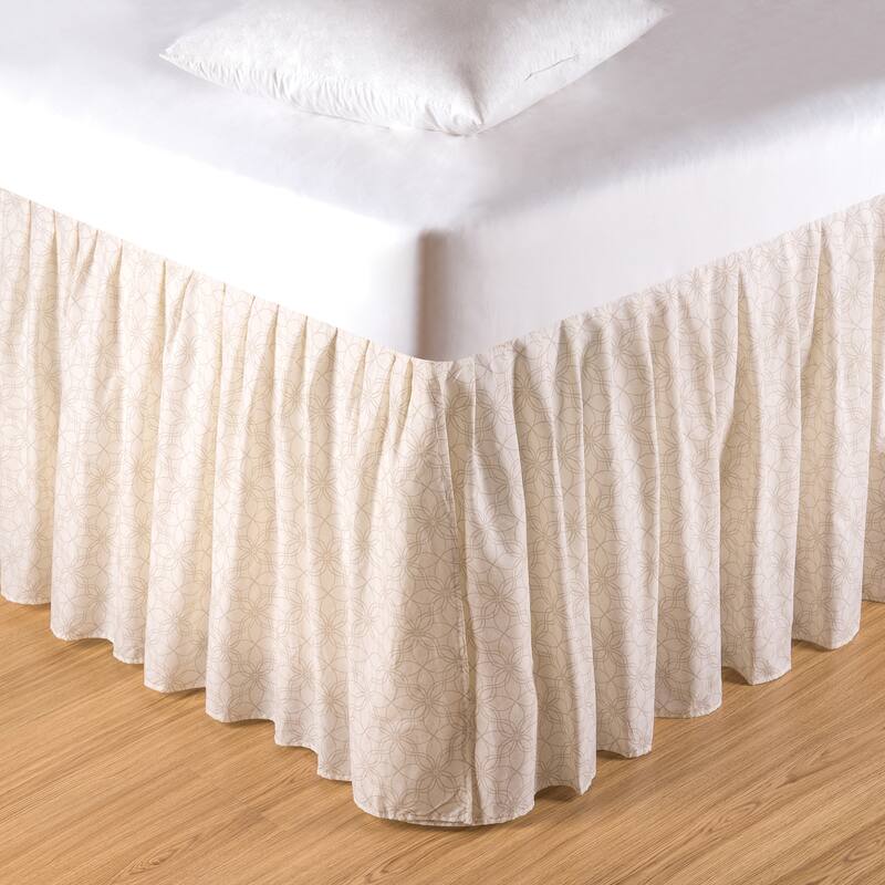Solid Red Bed Skirt - Sand - King