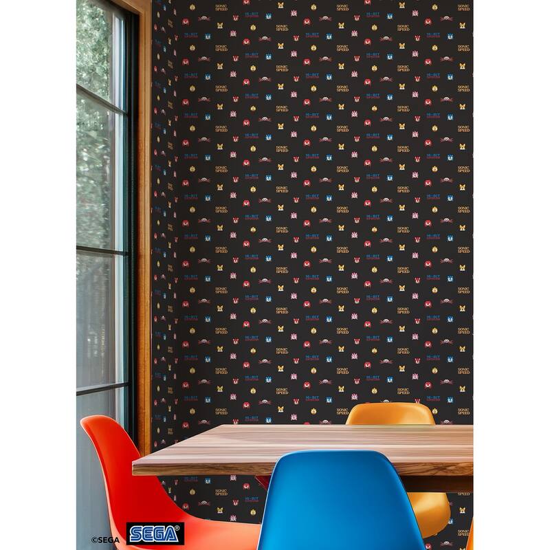 RoomMates Sonic The Hedgehog 16-Bit Superstar Retro Peel and Stick Wallpaper