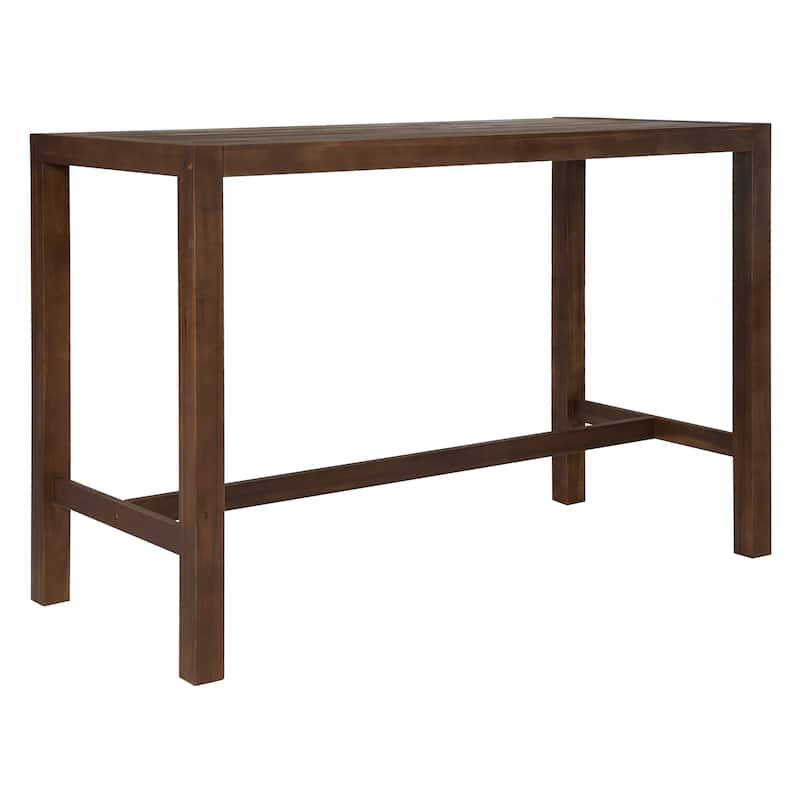 Rustic Patio Bar Set, 5-Piece Outdoor Furniture with Ergonomic Chairs and Solid Wood Tabletop