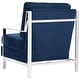 preview thumbnail 10 of 9, SAFAVIEH Walden Modern Tufted Velvet Chrome Accent Chair - 30" W x 33.5" D x 34.3" H