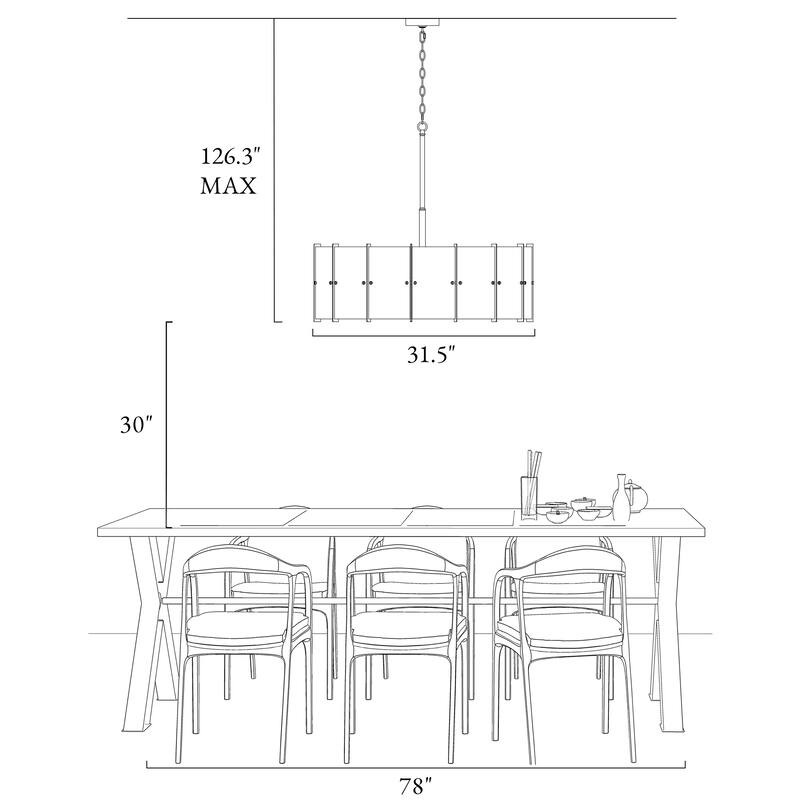 Modern 8-Light Drum Chandelier with Textured Gray Glass Shade For Living Dining Room Foyer - Dia. 31.5" x H 11"