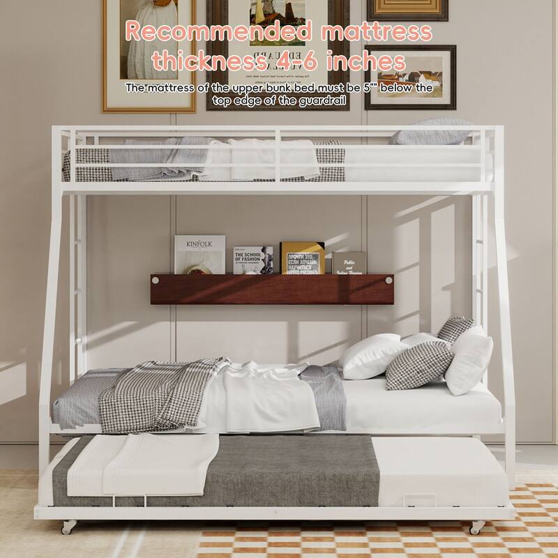 High-Stability Square Tube Bunk Bed Modern Minimalist Look