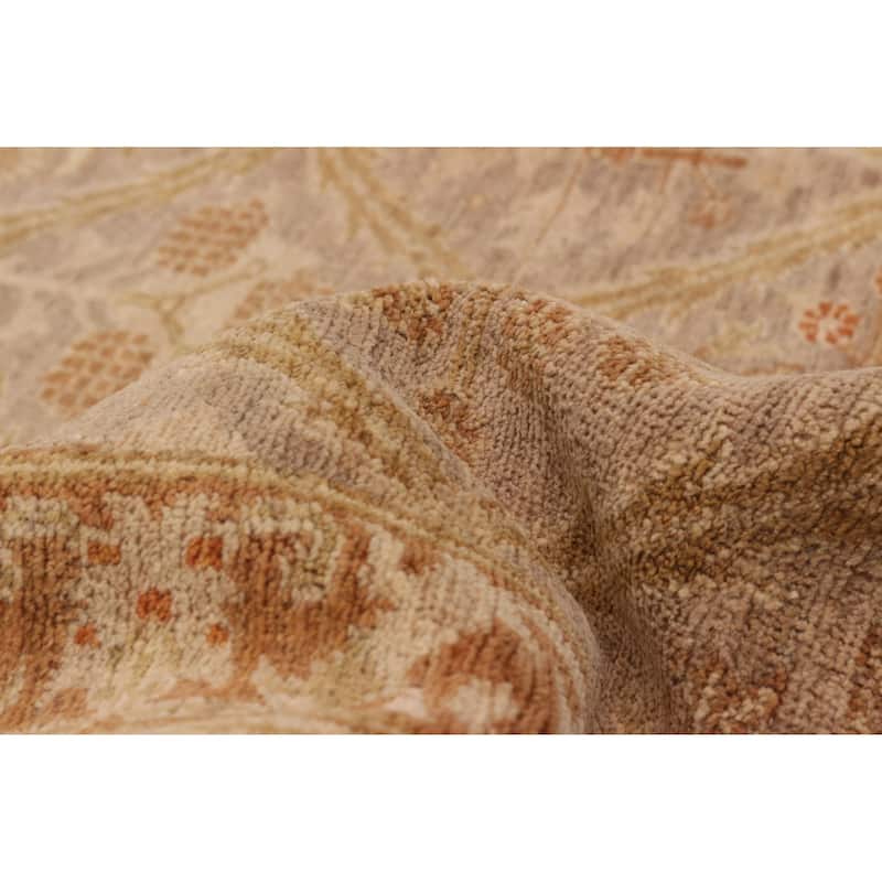 ECARPETGALLERY Hand-knotted Chobi Finest Taupe Wool Rug - 6'1 x 8'7
