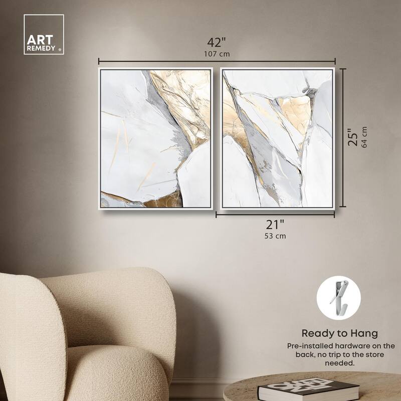 Cracks of Creation III Canvas Set of 2 by Art Remedy