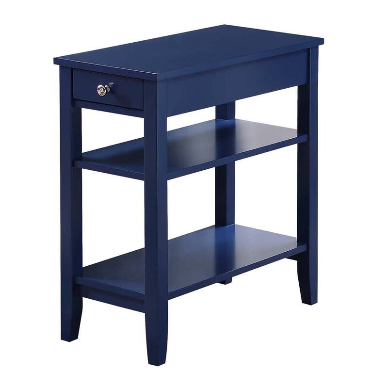 Convenience Concepts American Heritage 1 Drawer Chairside End Table with Shelves
