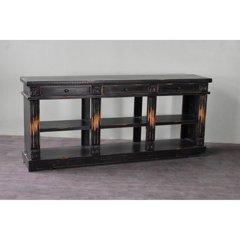 Eboni Console Table / TV Stand - Black 80"