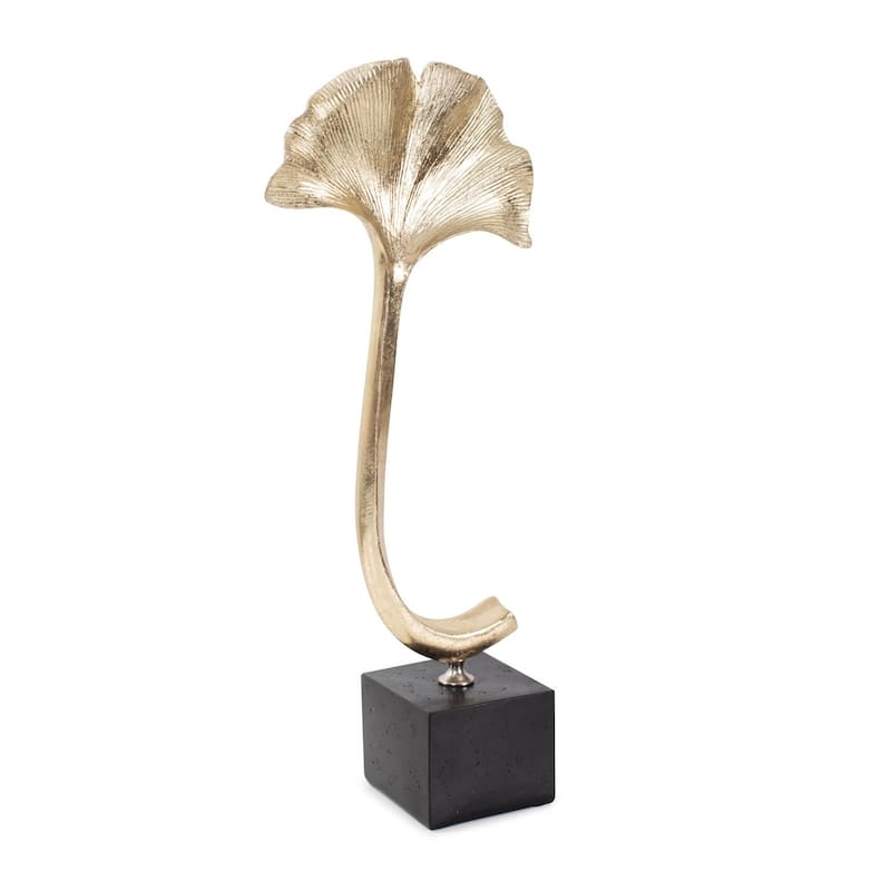 Gifu Golden Ginkgo Leaf Sculpture- Short