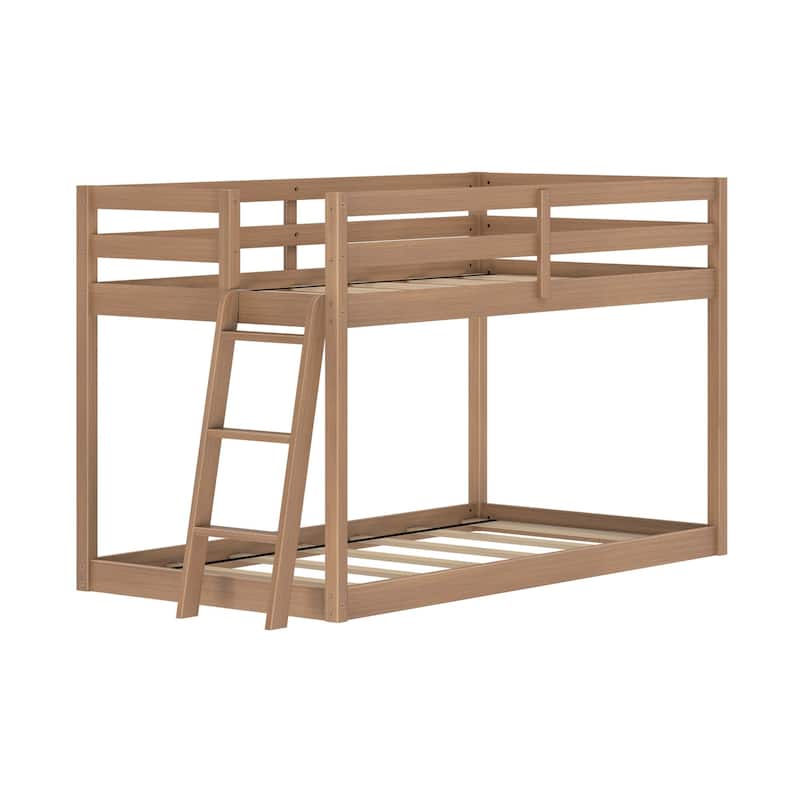 Now Furniture Low Bunk Bed for Kids, Twin over Twin