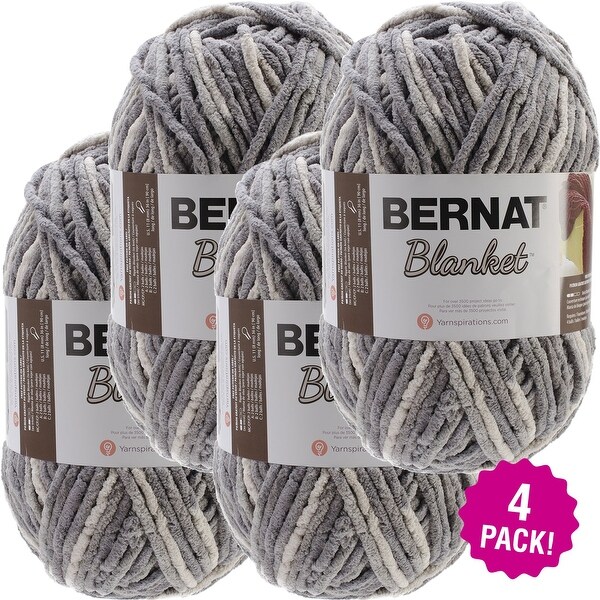 Bernat Blanket Big Ball Yarn 4/Pk-Silver Steel - Overstock ...
