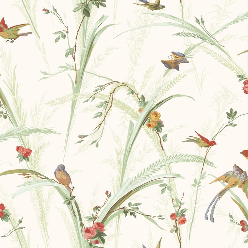 Brewster Brewster Botanical Green Astrid Wallpaper - 20.5in x 396in x 0.025in