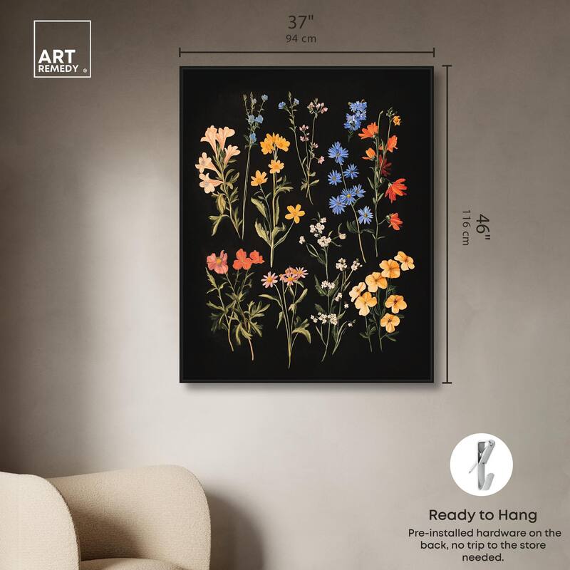 Darkling Daisies II Canvas by Art Remedy