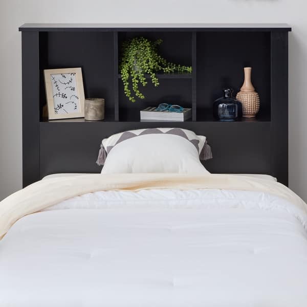 slide 2 of 25, Brookside Chrissy Wood 4-Section Twin Storage Headboard