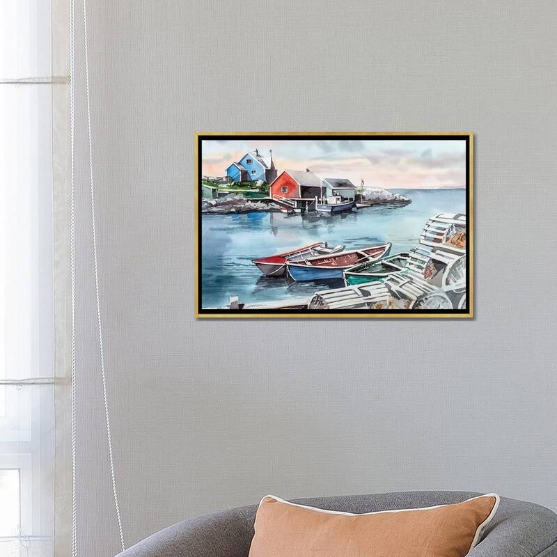 iCanvas "Peggys Cove" by Bill Drysdale Framed Canvas Print