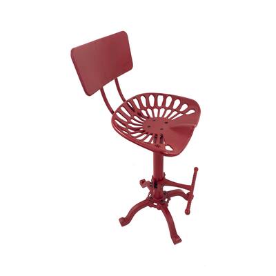 August Tractor Seat Stool w/ Back