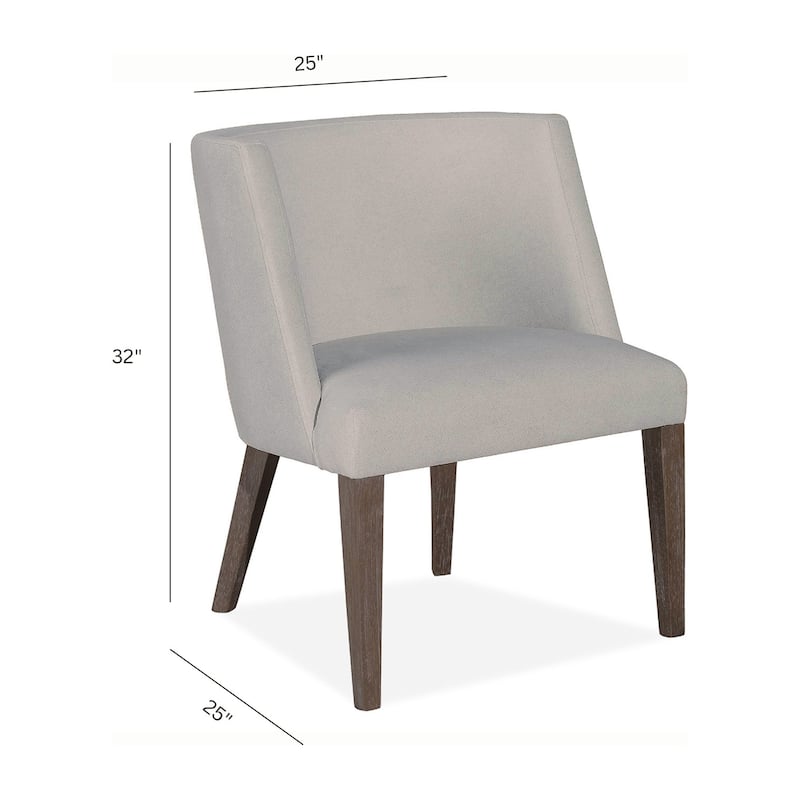 Magnussen Home Kavanaugh Weathered Kona Brown Upholstered Host Chair Two Pack - 25''W x 25''D x 32''H