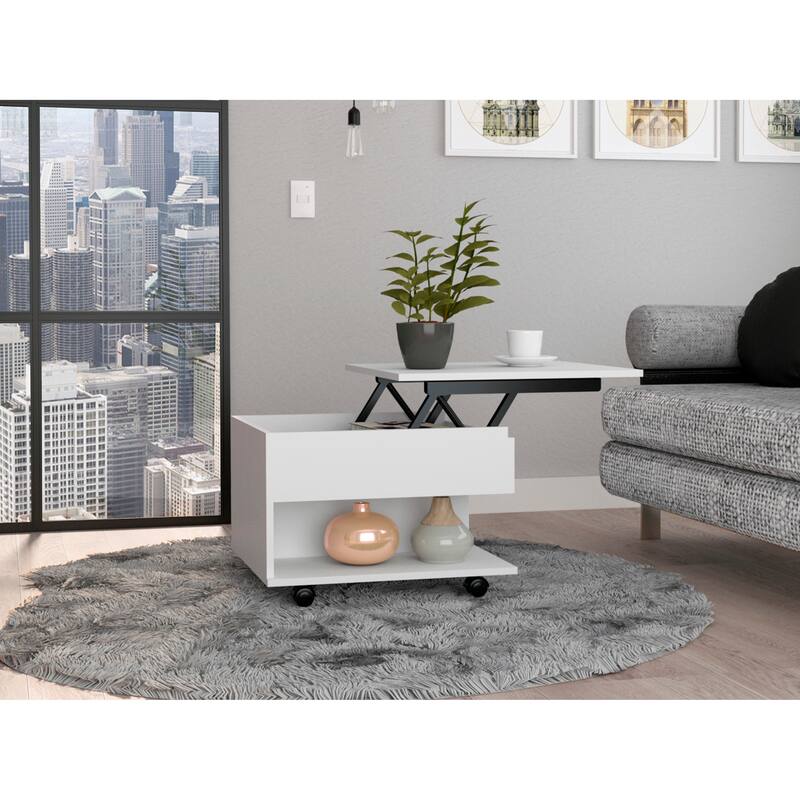 Peterson 1-Drawer 1-Shelf Lift Top Coffee Table