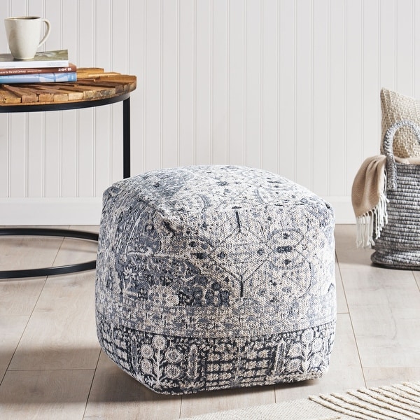 Arimo Contemporary Fabric Cube Pouf by Christopher Knight Home. Opens flyout.