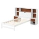 preview thumbnail 3 of 8, Bed Frame with Storage Headboard and Nightstands-Twin Size