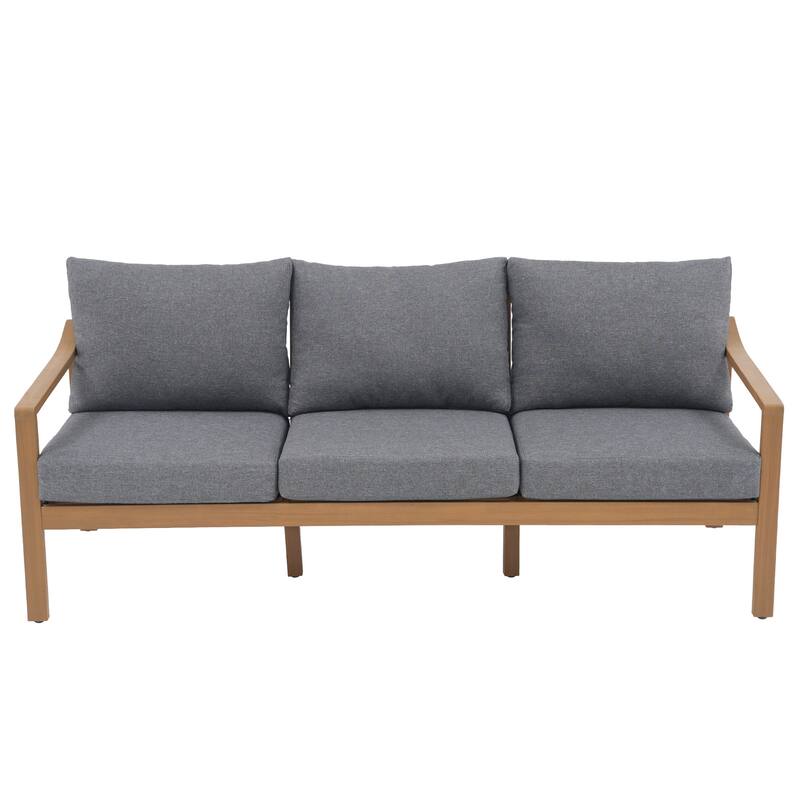 Outdoor 4 Piece Wooden Chair Set With Table