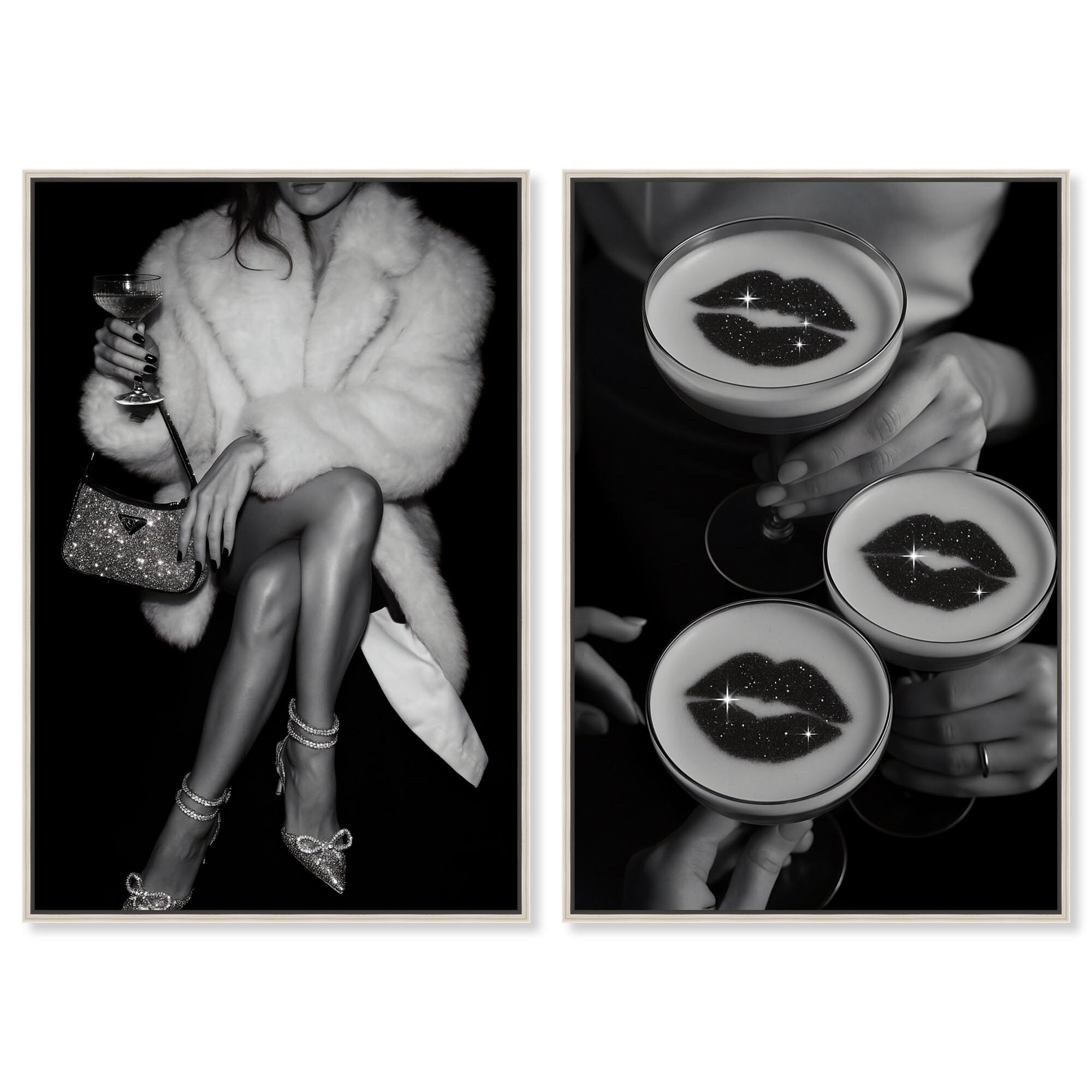 Party Glam Fashion Decor Set Canvas Print by Art Remedy