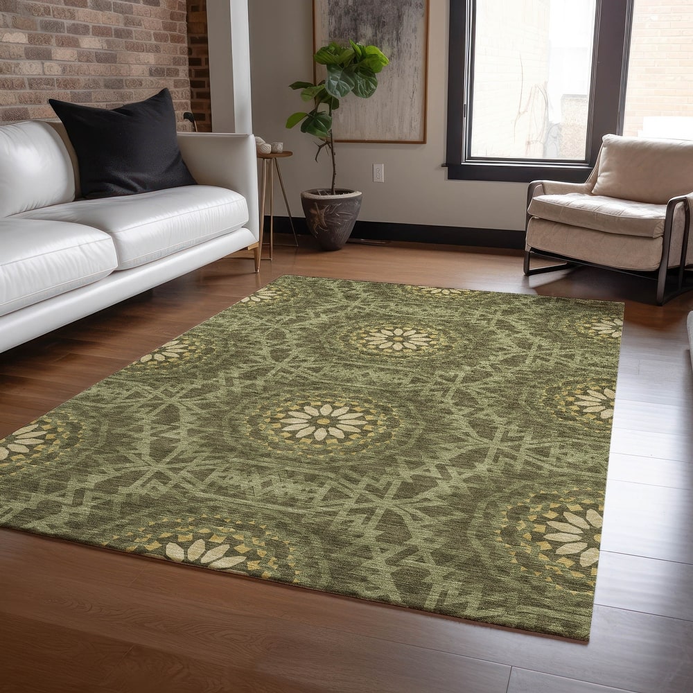 Machine Washable Indoor/ Outdoor Chantille Boho Global Rug